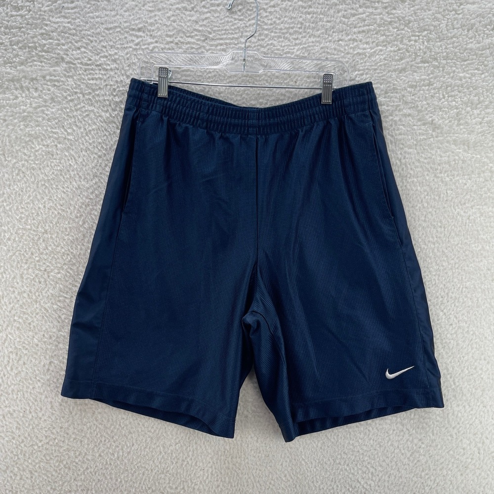 Nike Basketball Shorts Mens Large Blue Dazzle Shiny Y2K Baggy Training Summer